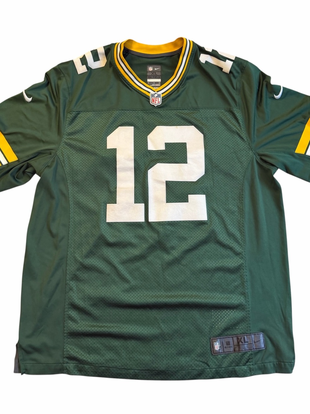 Green Bay Packers Aaron Rodgers #12 Nike On Field NFL Jersey Mens XL